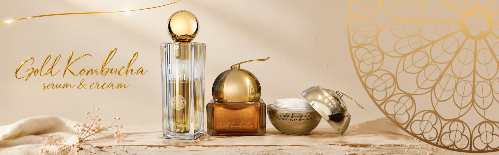 Gold Kombucha Cream & Serum La Vie en Rose