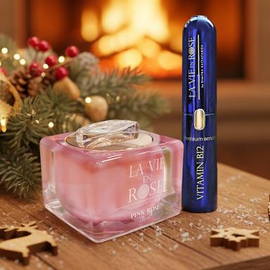 Pink rose cream 50ml + Premium Serum with Vitamin B12 20ml | La Vie en Rose